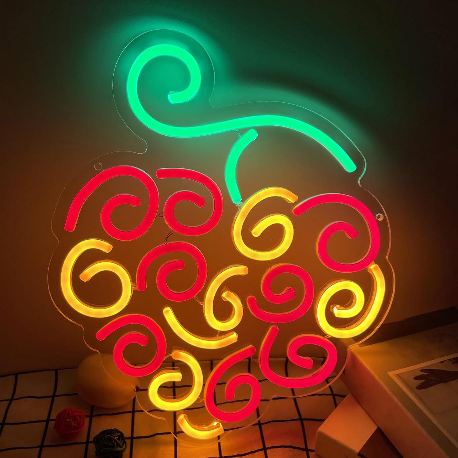 Neon Sign Party - Letreiro Neon Cyber Fruit com Luz