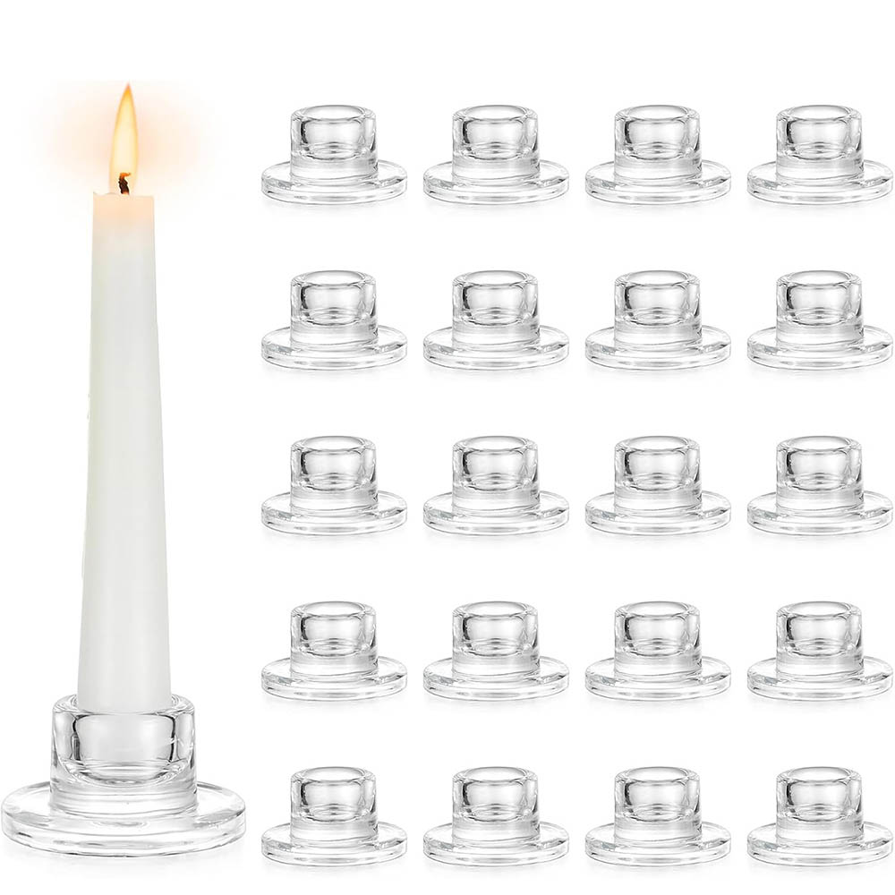 Centerpiece Stick - Suportes para Velas Transparentes, Suporte Curto