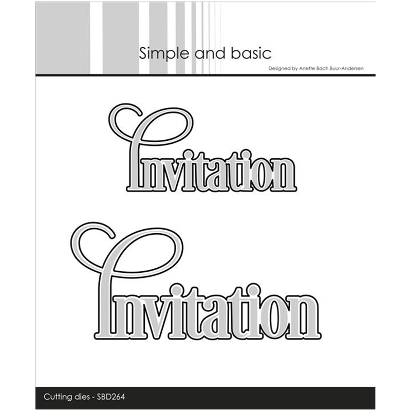 Papercraft Supply Invitation - Convite palavras corte de metal dados
