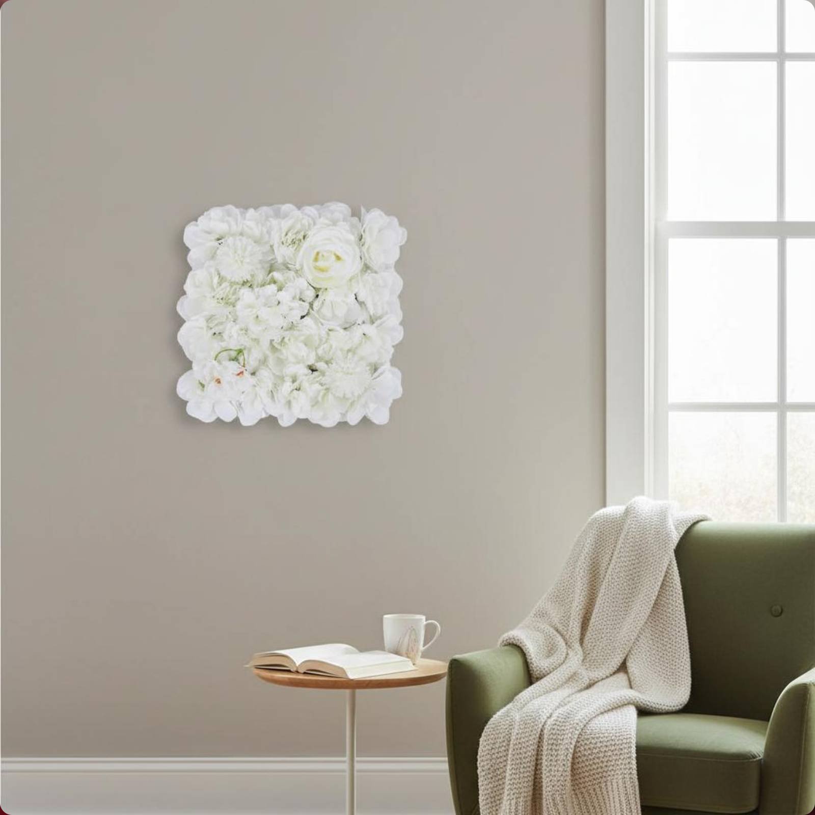 Flower Wall Panel - Painel de Parede de Flores Artificiais
