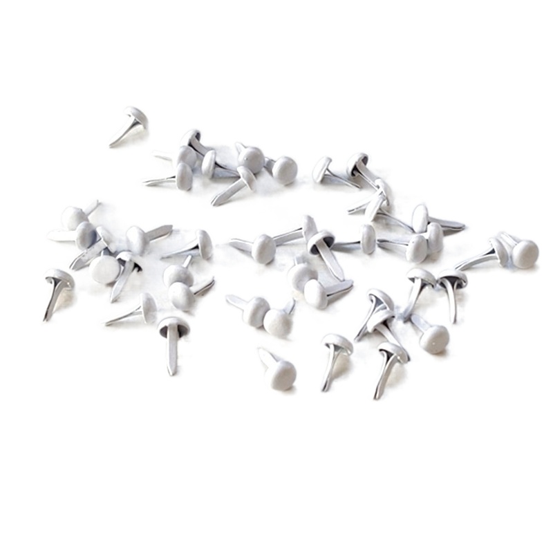 Papercraft Supply Invitation - White Metal Brads para Scrapbooking, Artesanato