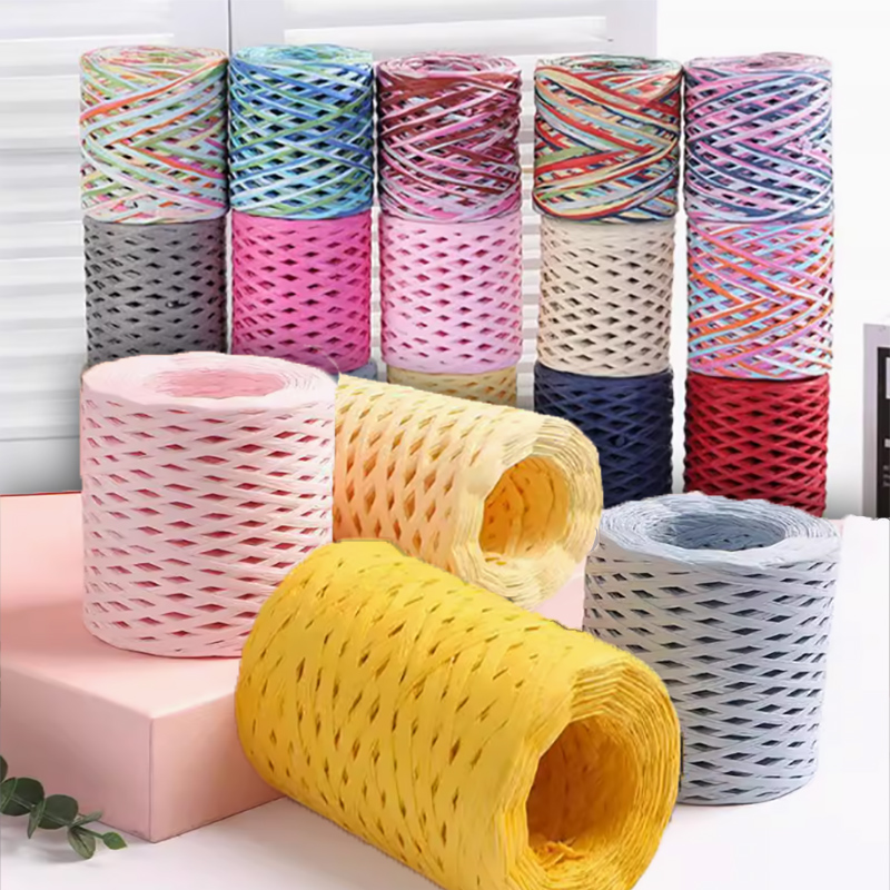 Papercraft Supply Ribbon - 200m/rolo de ráfia papel artesanato fita
