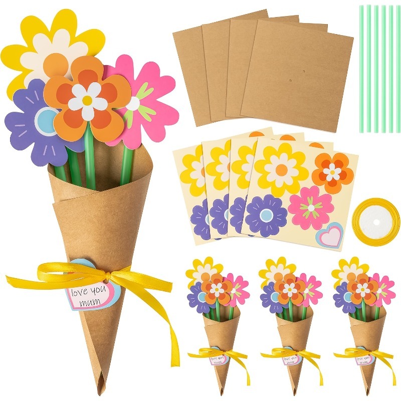 Papercraft Supply Ribbon - Kit de Buquê de Flores DIY