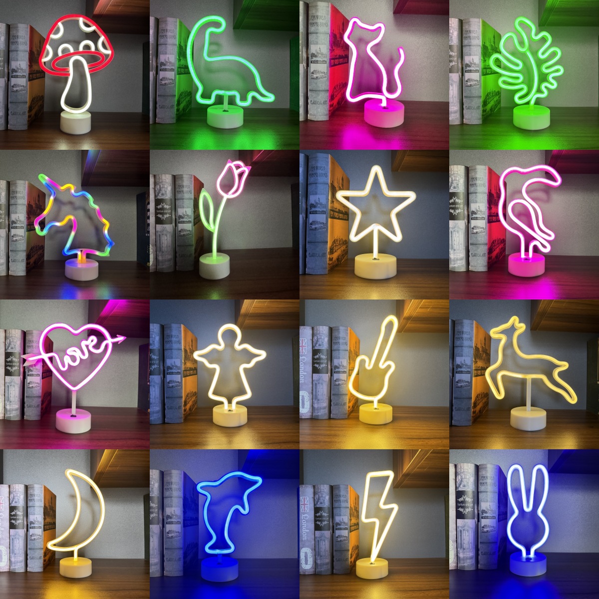 Neon Sign Party - Luz de Neon LED com Base,