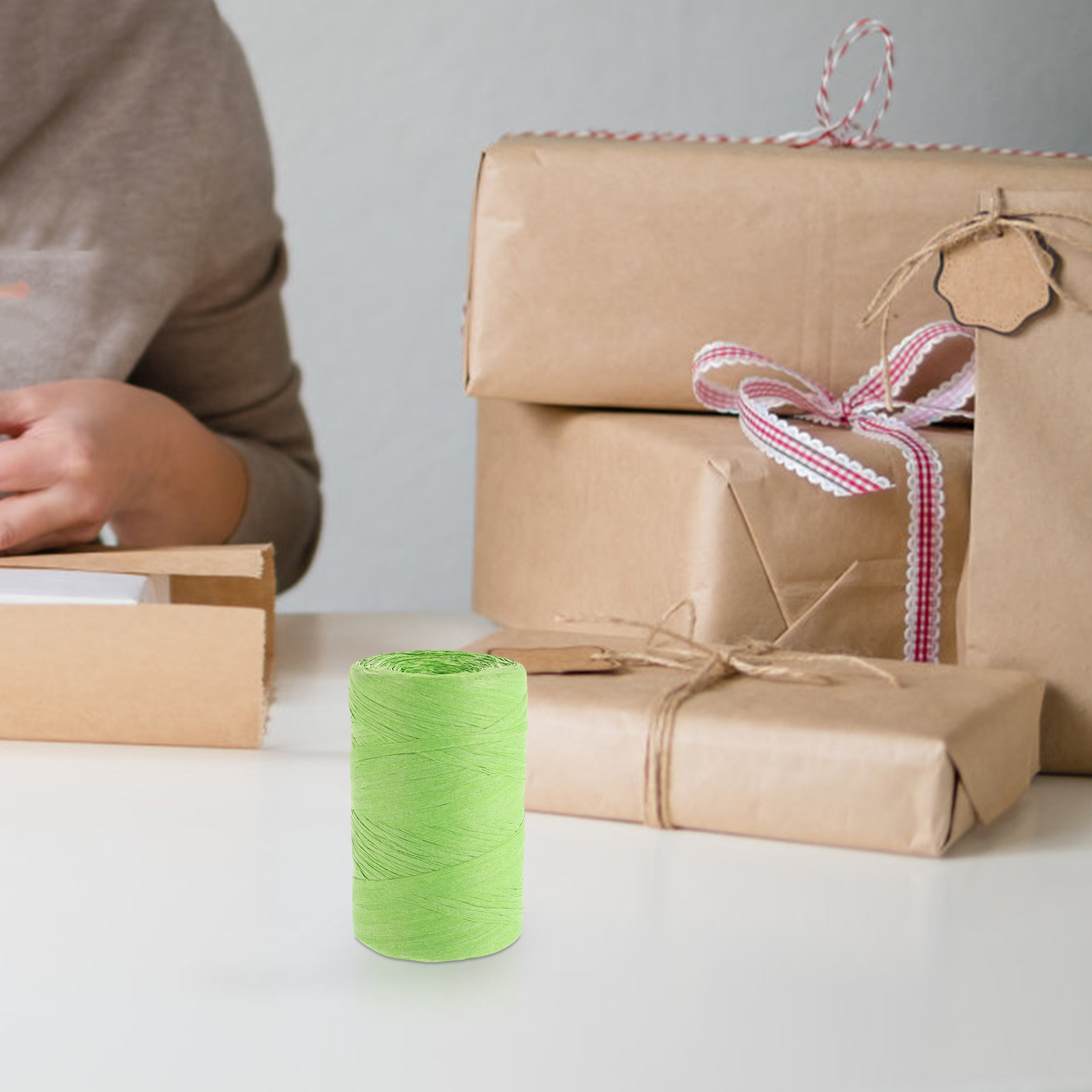 Fita de Papel Ráfia Colorida p - Papercraft Supply Ribbon avaliação e preço