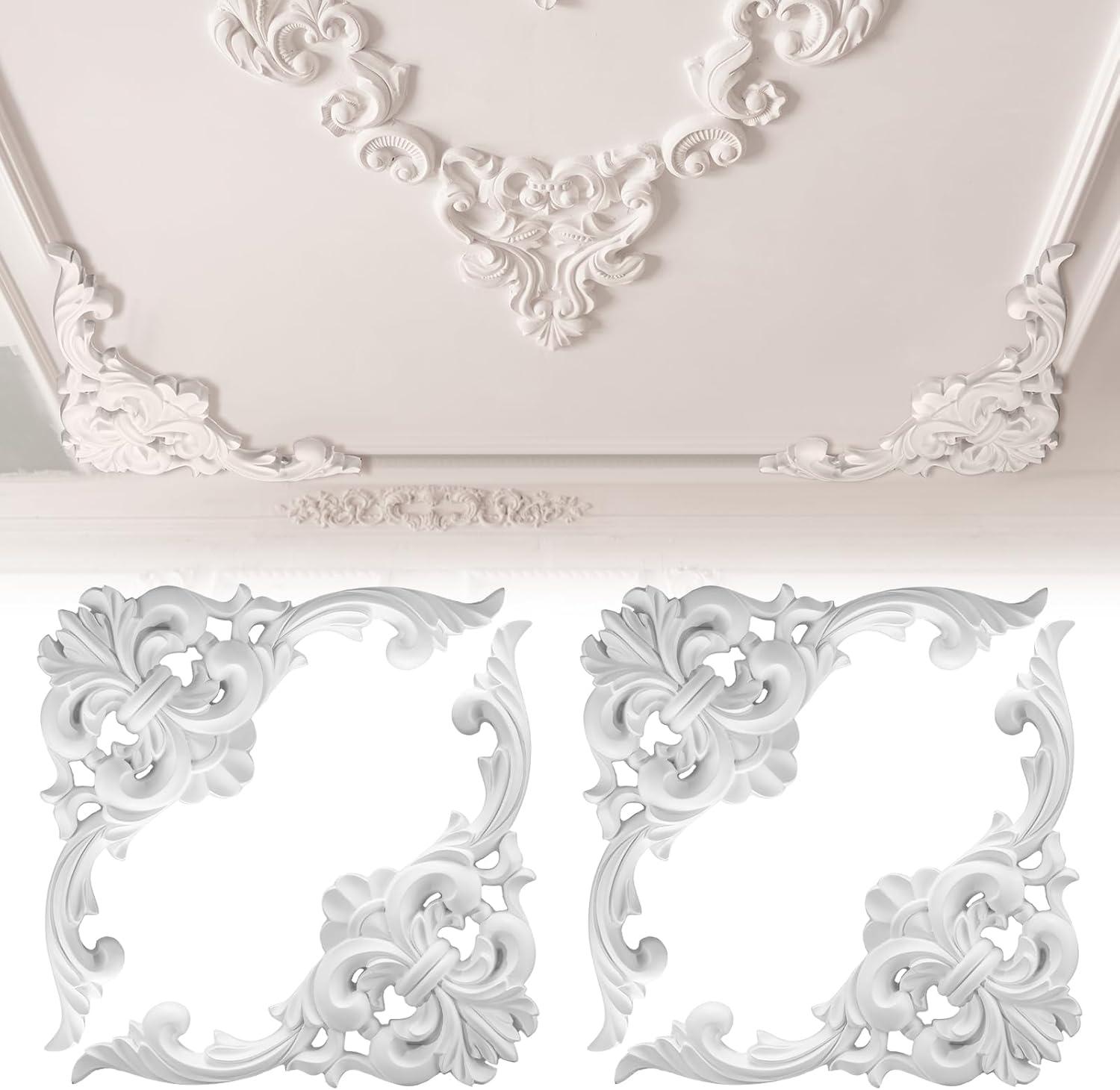 Kit de Molduras de Teto em PU, - Flower Wall Panel avaliação e preço