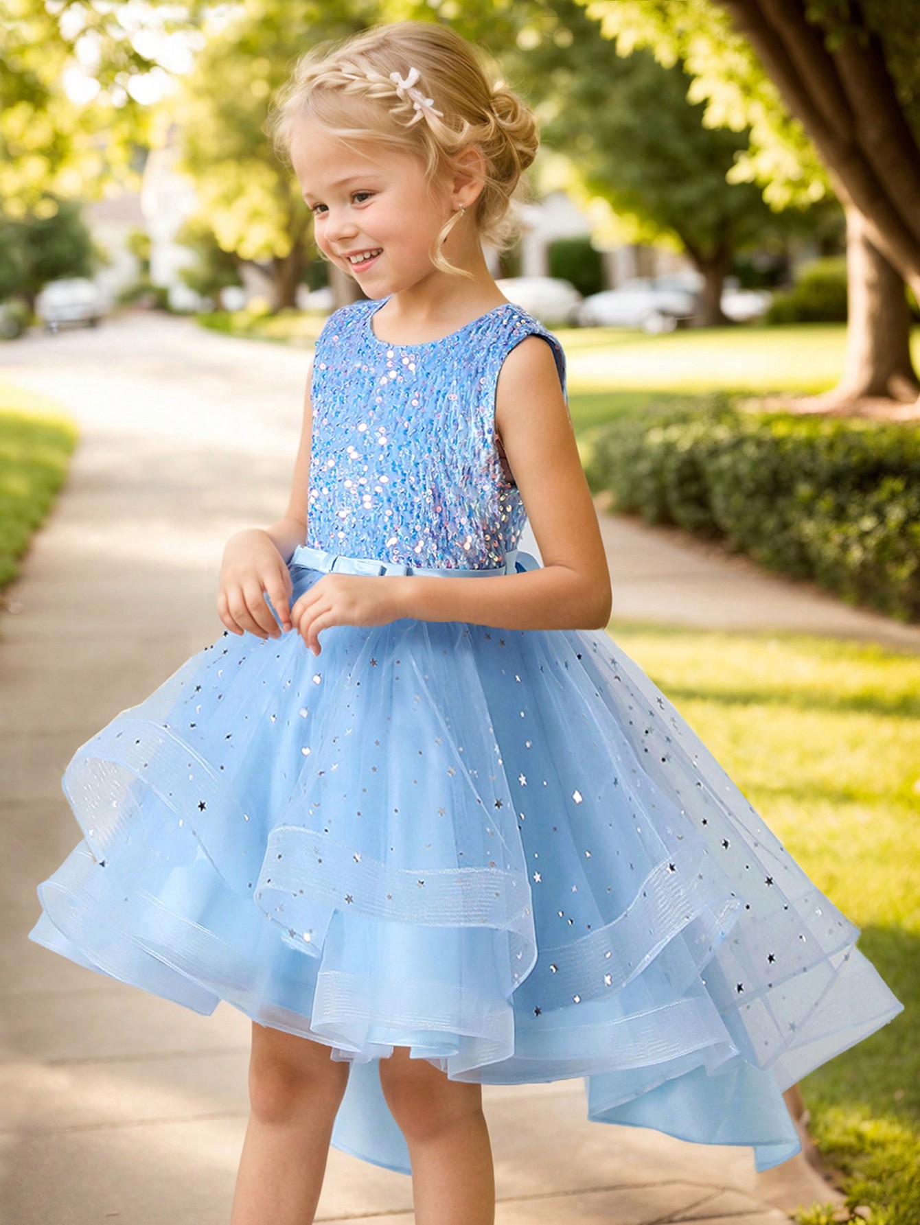 Vestido de Princesa Floral com - Glitter Tablecloth avaliação e preço