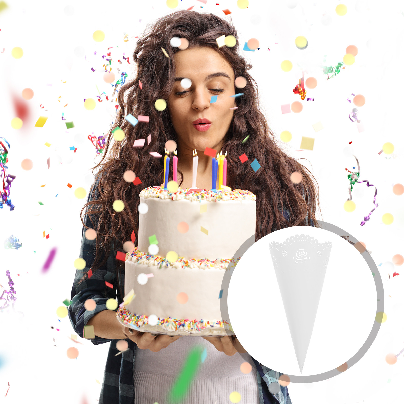 20 Peças de Suportes de Confet - Papercraft Supply Confetti avaliação e preço