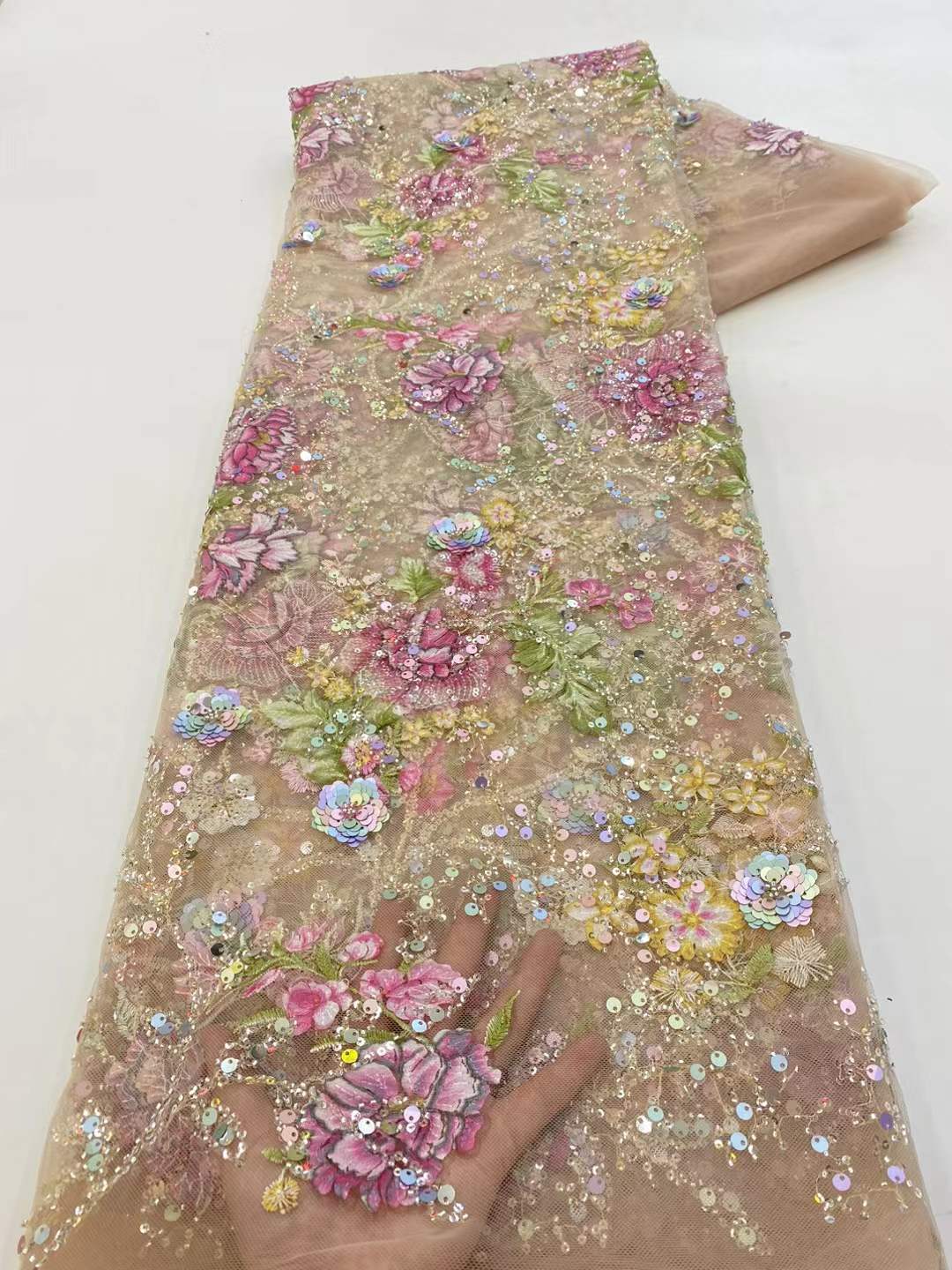 Tecido de Renda Africana 2026  - Glitter Tablecloth avaliação e preço
