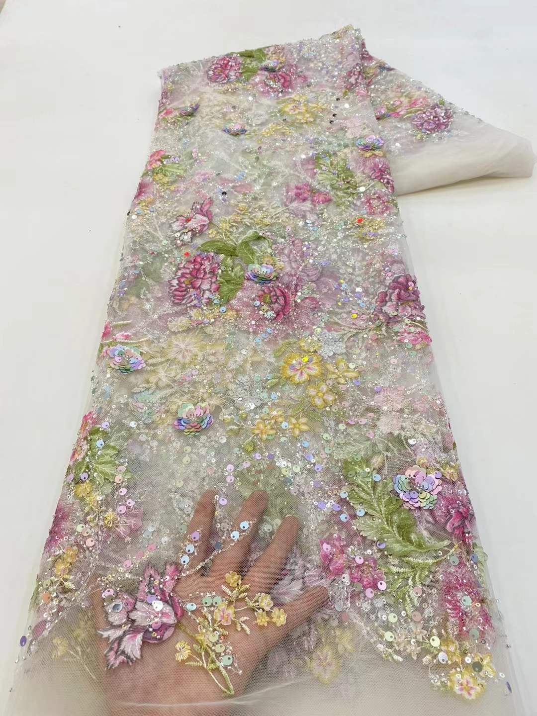 Tecido de Renda Africana 2026  - Glitter Tablecloth avaliação e preço