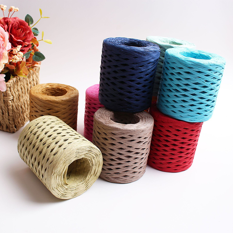 200m/rolo de ráfia papel artes - Papercraft Supply Ribbon avaliação e preço