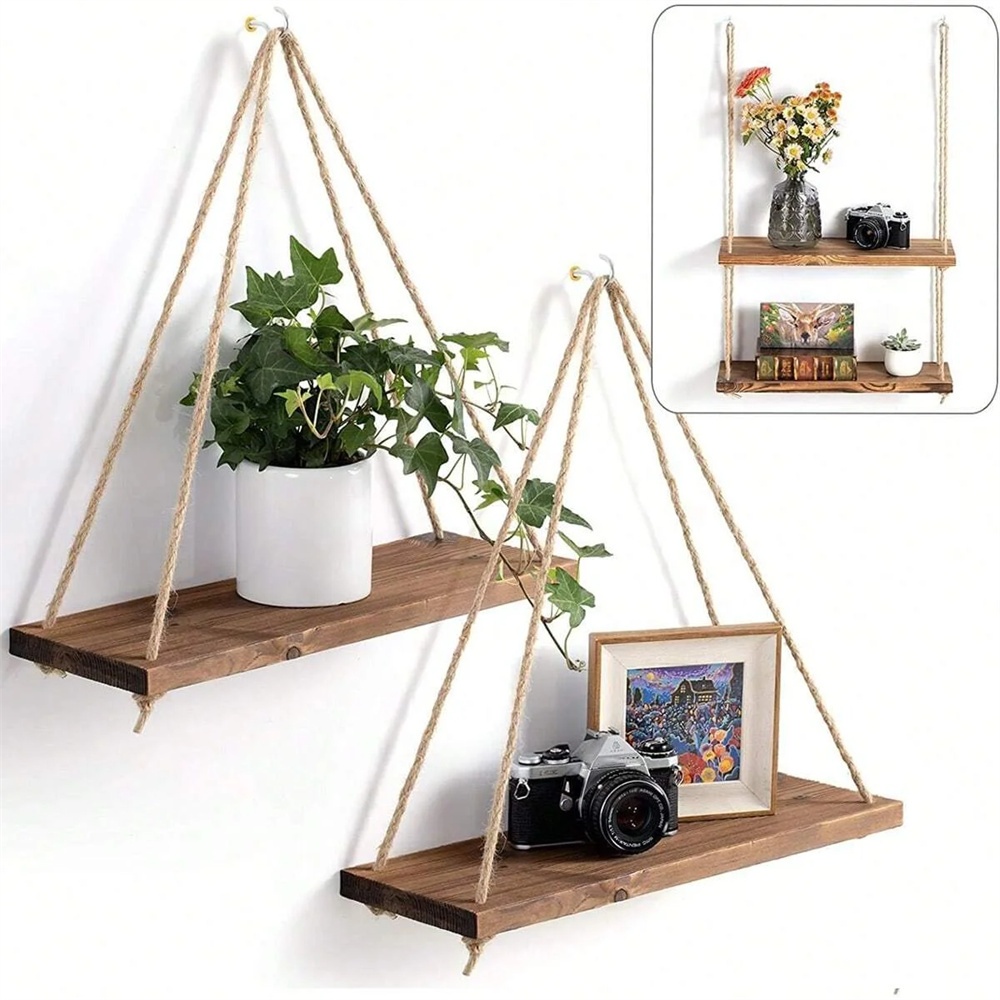 Prateleira Suspensa de Madeira - Flower Wall Panel avaliação e preço