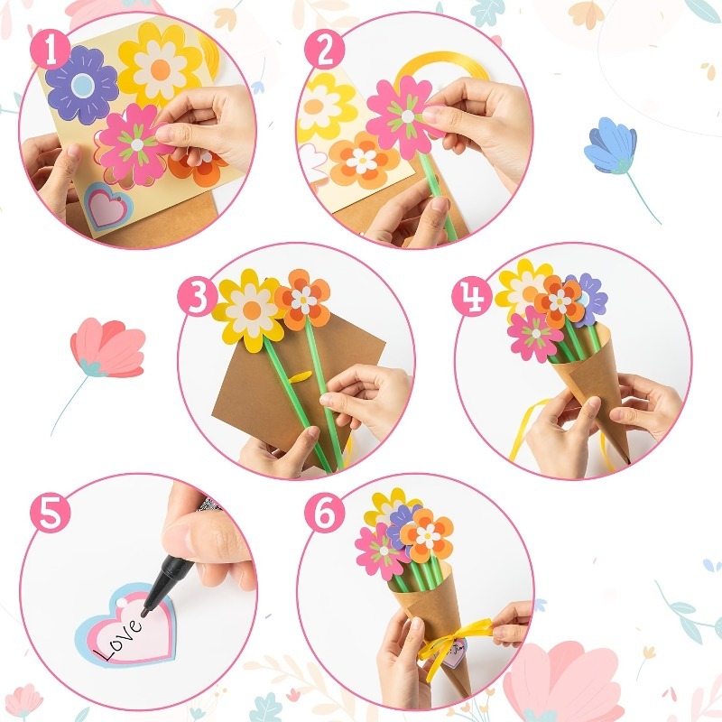 Kit de Buquê de Flores DIY com - Papercraft Supply Ribbon avaliação e preço